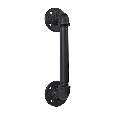 Quiet Glide Black Industrial Pipe Barn Door Pull 52.1399.01.08